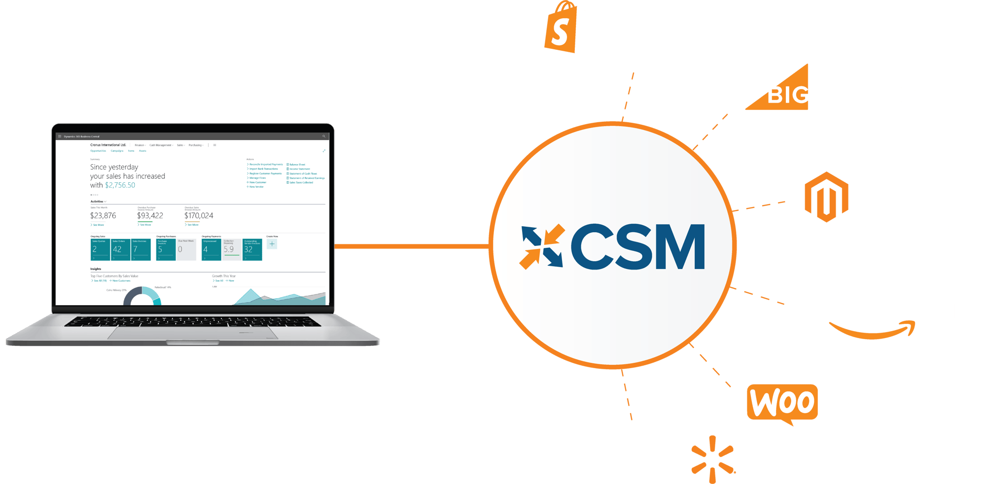CSM - Laptop Circle Diagram with eCommerce logos (light version) - Minus 3 Channels FINAL