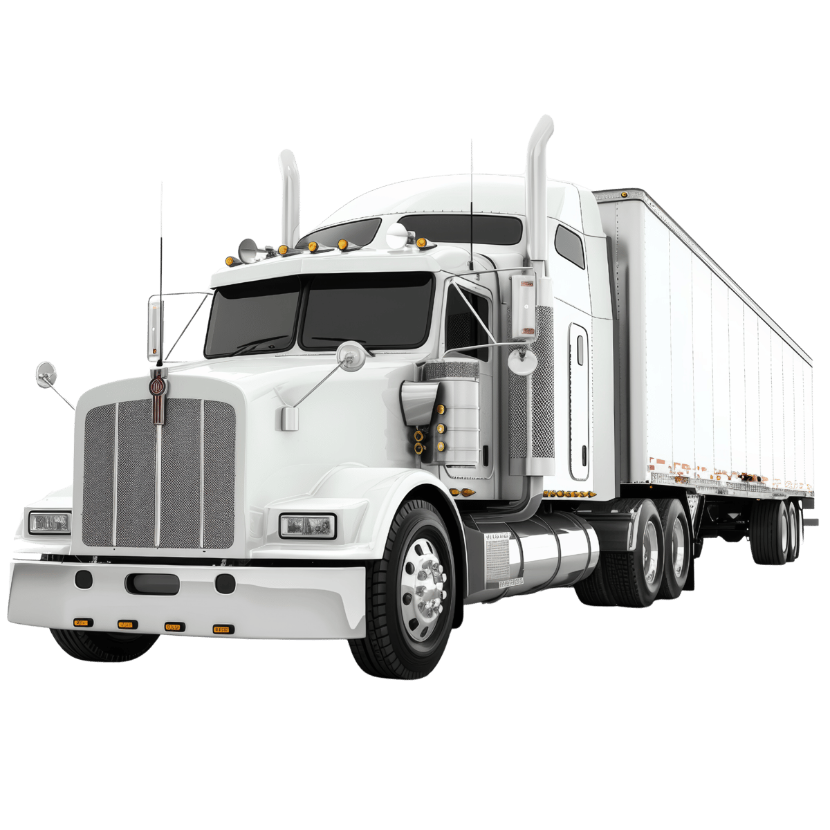 White Truck Trailer